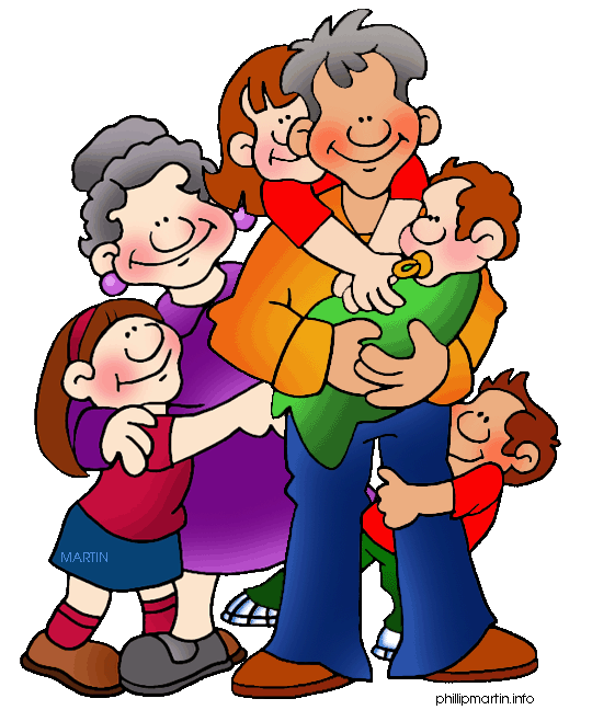 Family and friends clipart