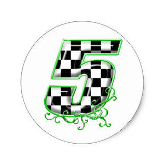 Number 5 Stickers | Zazzle