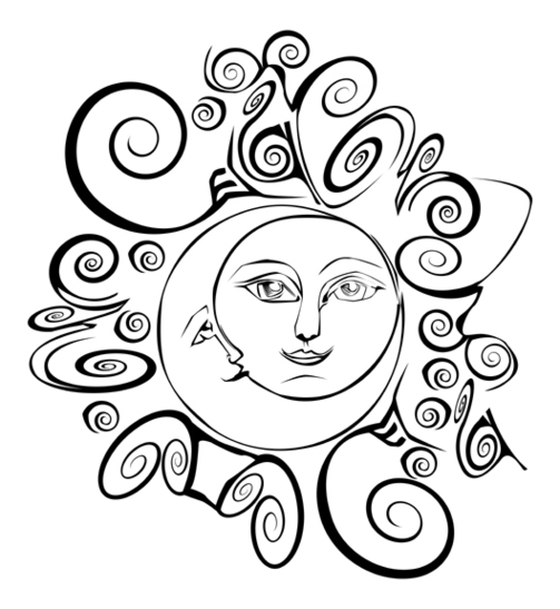 Sun Line Drawing Clipart - Free to use Clip Art Resource