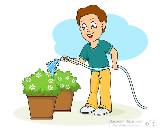 Watering Plants Clipart