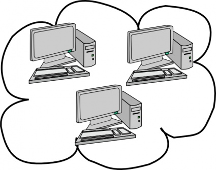 386 views Clipart network cloud computing