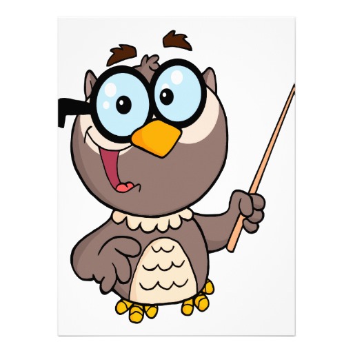 cute wise owl teaching teacher cartoon custom invite from Zazzle.