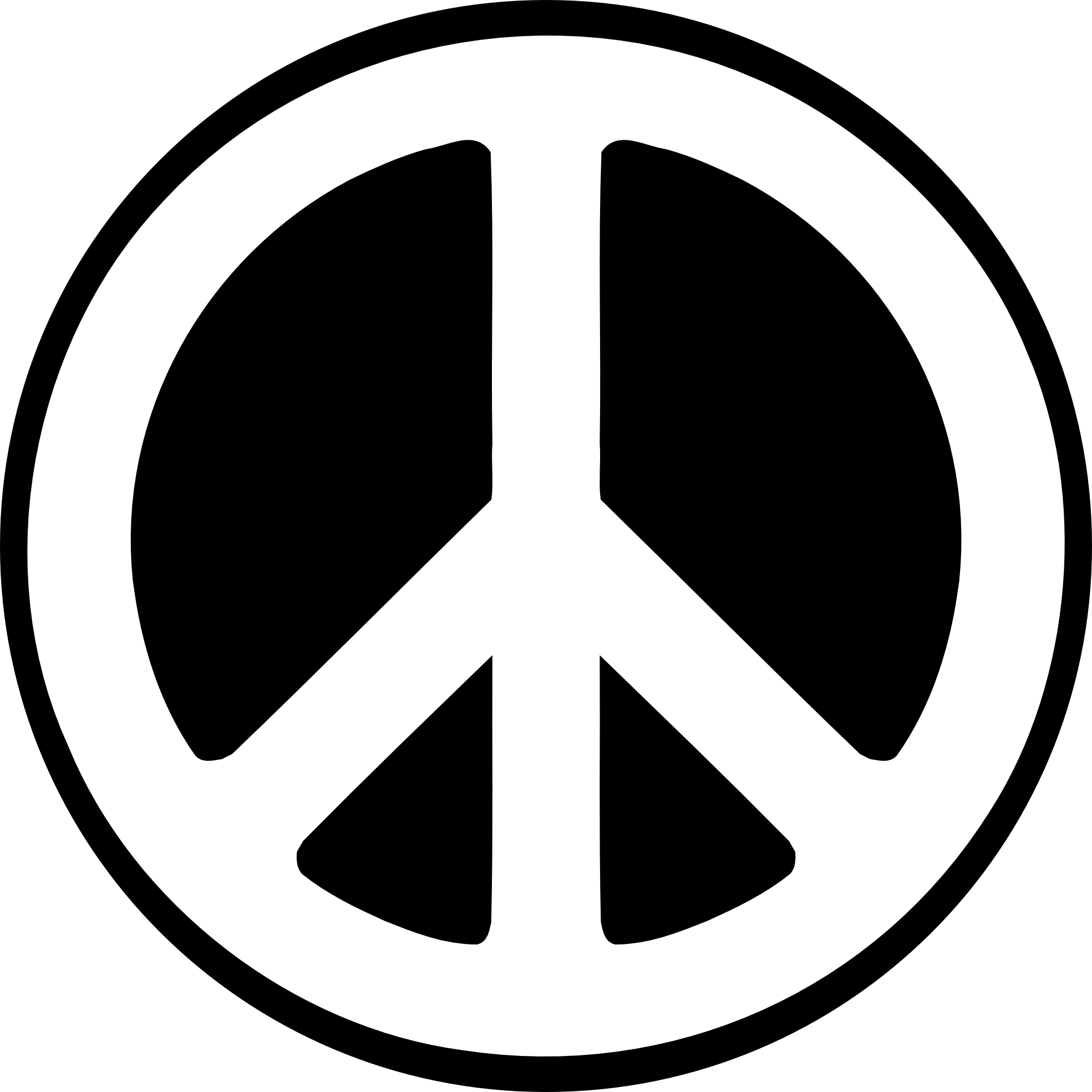 peace sign sticker circle SVG