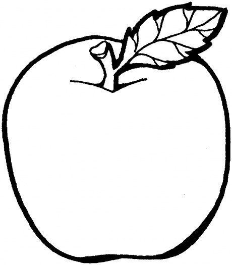 half apples coloring pages - photo #38