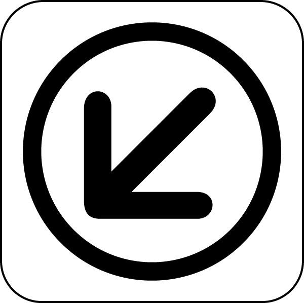 Arrow Right Down: Symbol, Image, Graphics for Direction Signage ...