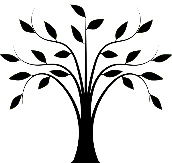 free black and white family tree clipart - photo #26