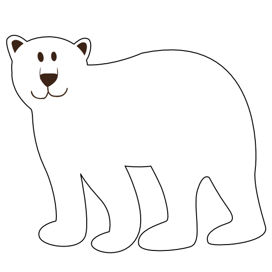 colorful animal polar bear black white line art hunky dory SVG ...