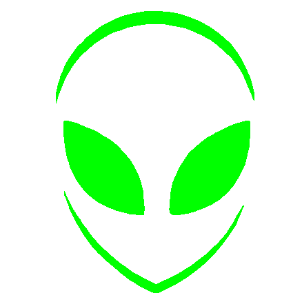Alien Face Outline Decal - Custom Wall Graphics