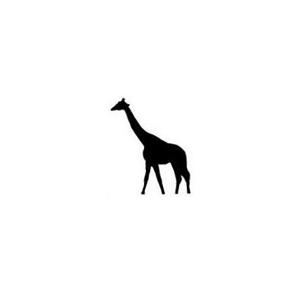 GIRAFFE SILHOUETTE Unmounted African rubber by sweetgrasstamps