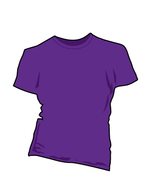 Womens Classic Fit purple t-shirt. - Block T-