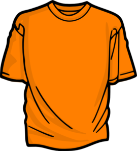 T-shirt-orange clip art - vector clip art online, royalty free ...