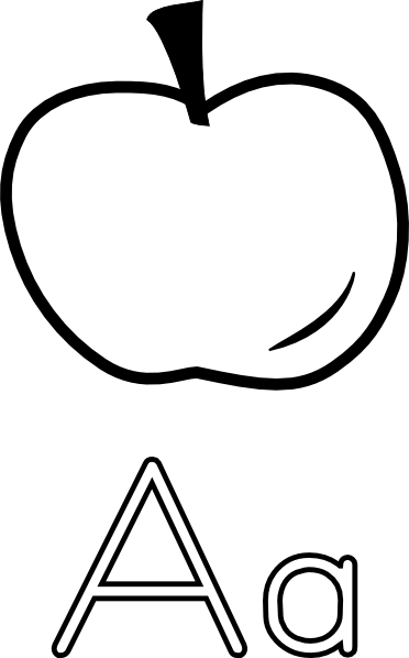 773 views A Is For Apple clip art - vector clip art online, royalty free ...