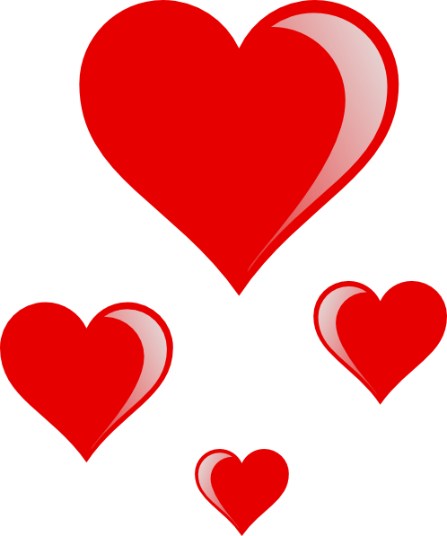 Heart Cluster clip art - vector clip art online, royalty free ...