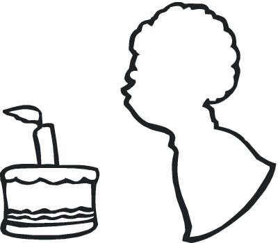 Birthday Cake Outline coloring page | Super Coloring