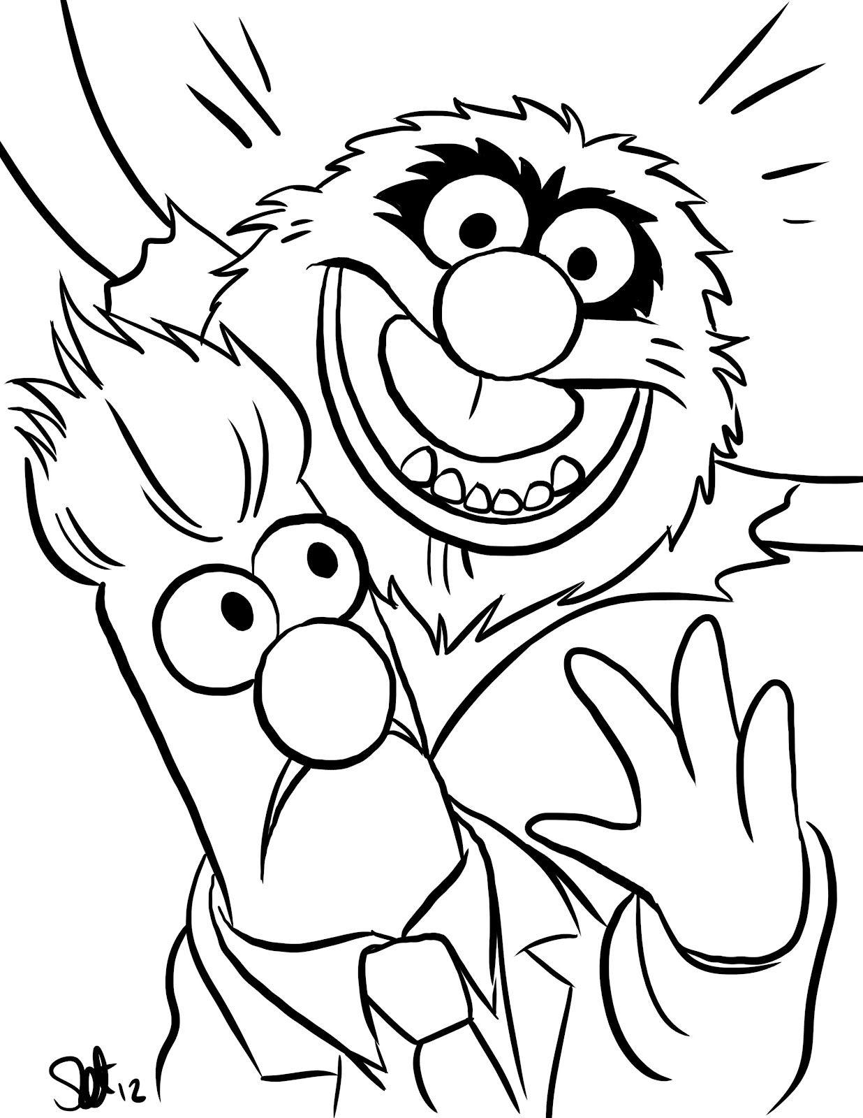 Beaker Muppet Pages Coloring Pages