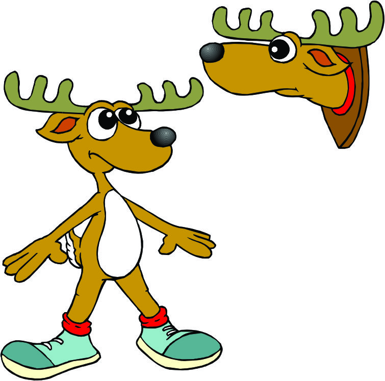 free cartoon reindeer clipart - photo #44