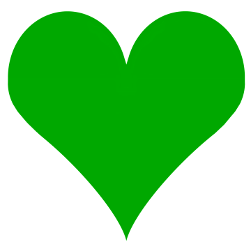 Large Sized Green Heart