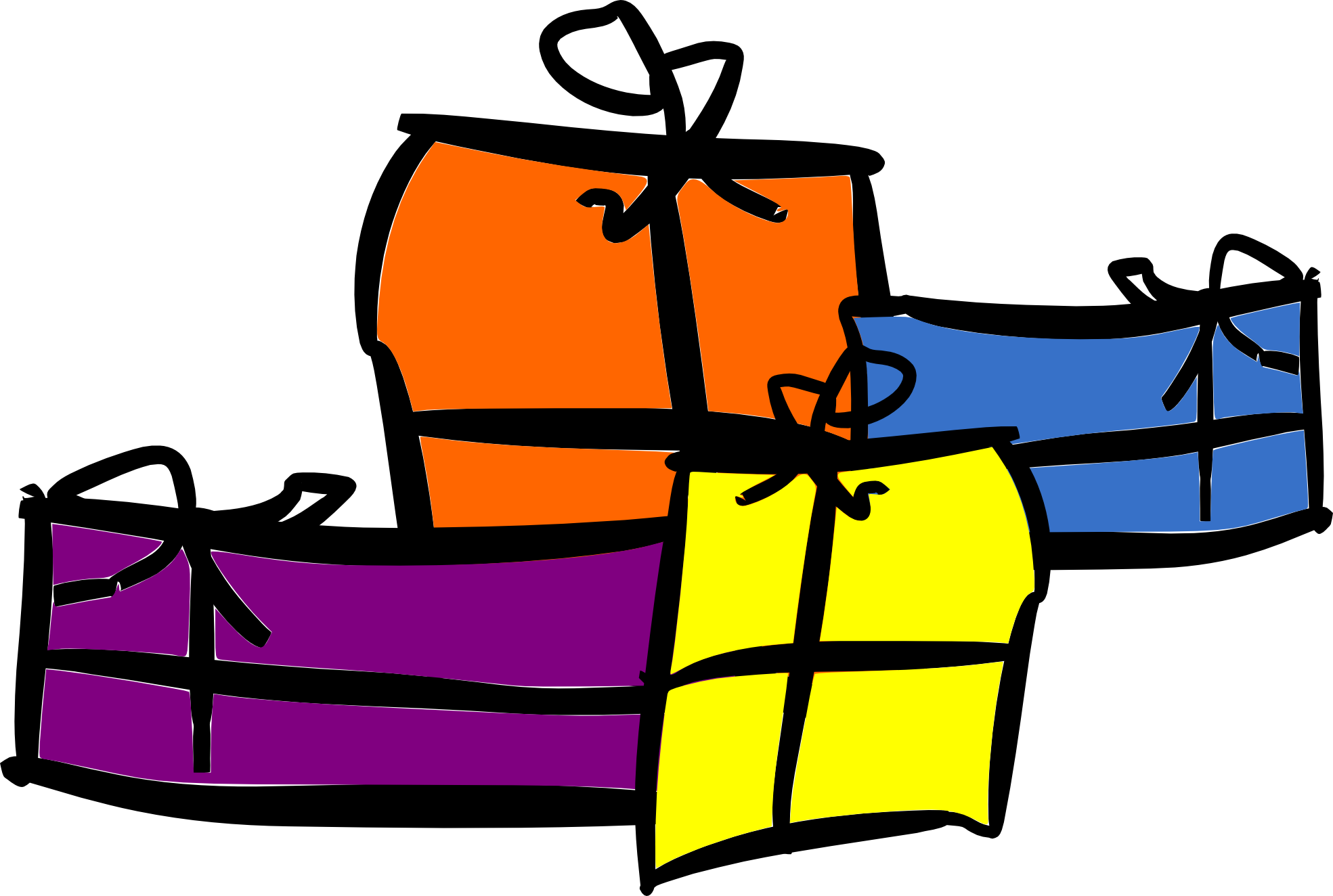 721 views Clip Art: Xmas Presents Christmas Holiday Art ...