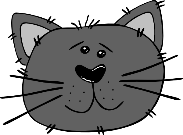 Cartoon Cat Face Clip Art - vector clip art online ...