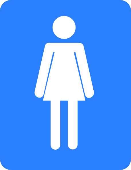 Women Bathroom Blue Sign Clip Art - vector clip art ...
