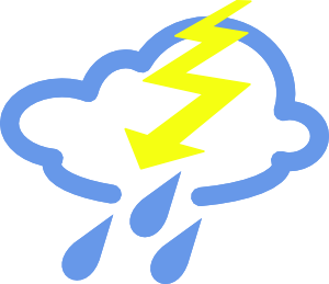 Thunder Storms Weather Symbol clip art - vector clip art online ...