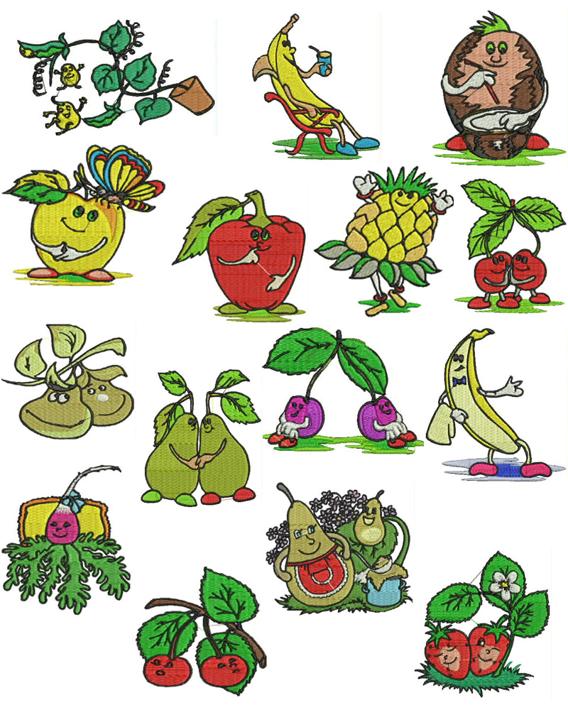 ... Cartoon Fruits And Vegetables With Faces Fruits, ...