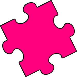Pink Puzzle Piece clip art - vector clip art online, royalty free ...