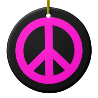 Pink Peace Signs Ornaments & Keepsake Ornaments | Zazzle