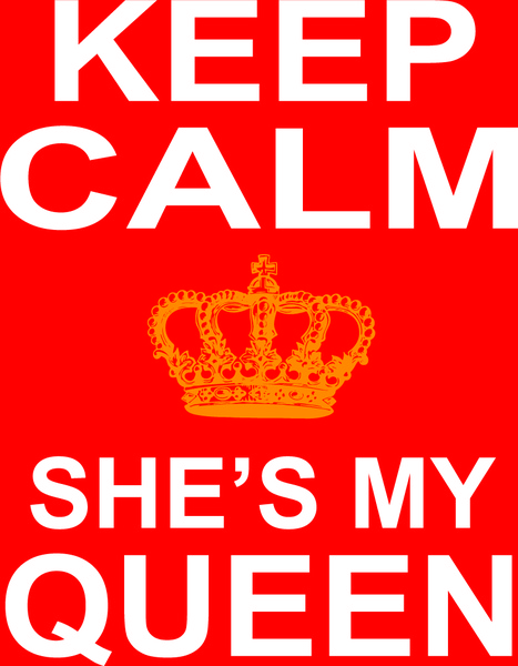 Keep calm shes my queen Free vector in Adobe Illustrator ai ( .ai ...