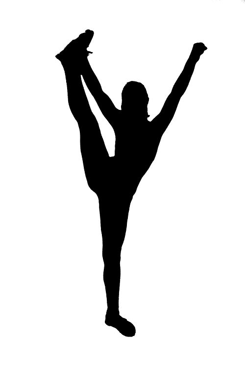 Cheerleader silhouette clip art