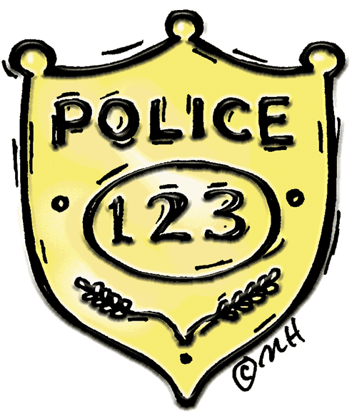 Dog Police Badge Clipart