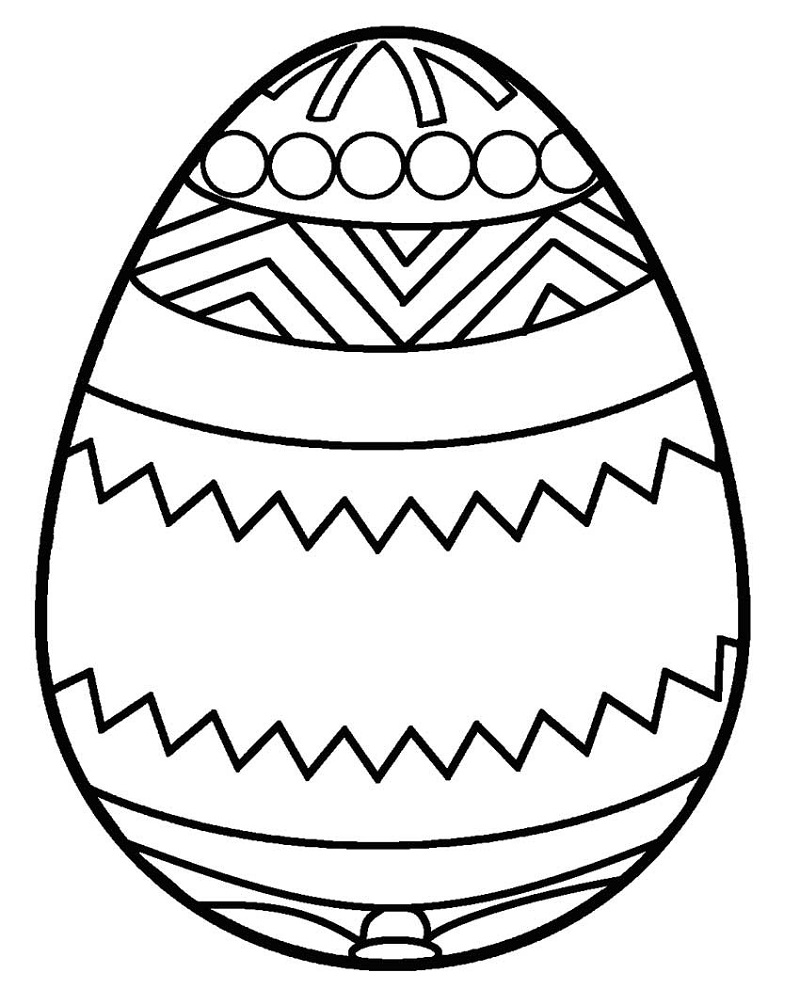 Big Egg Templates / Easter Egg template Coloring Page Free