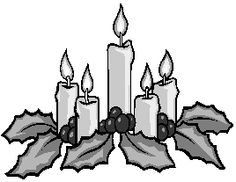 Clipart christmas advent wreath black and white