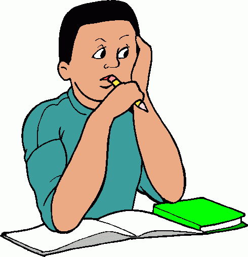 Boy Studying Clipart