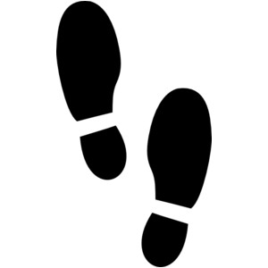 Sneaker footprint clipart