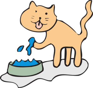 Cat Drinking Clip art - Animal - Download vector clip art online
