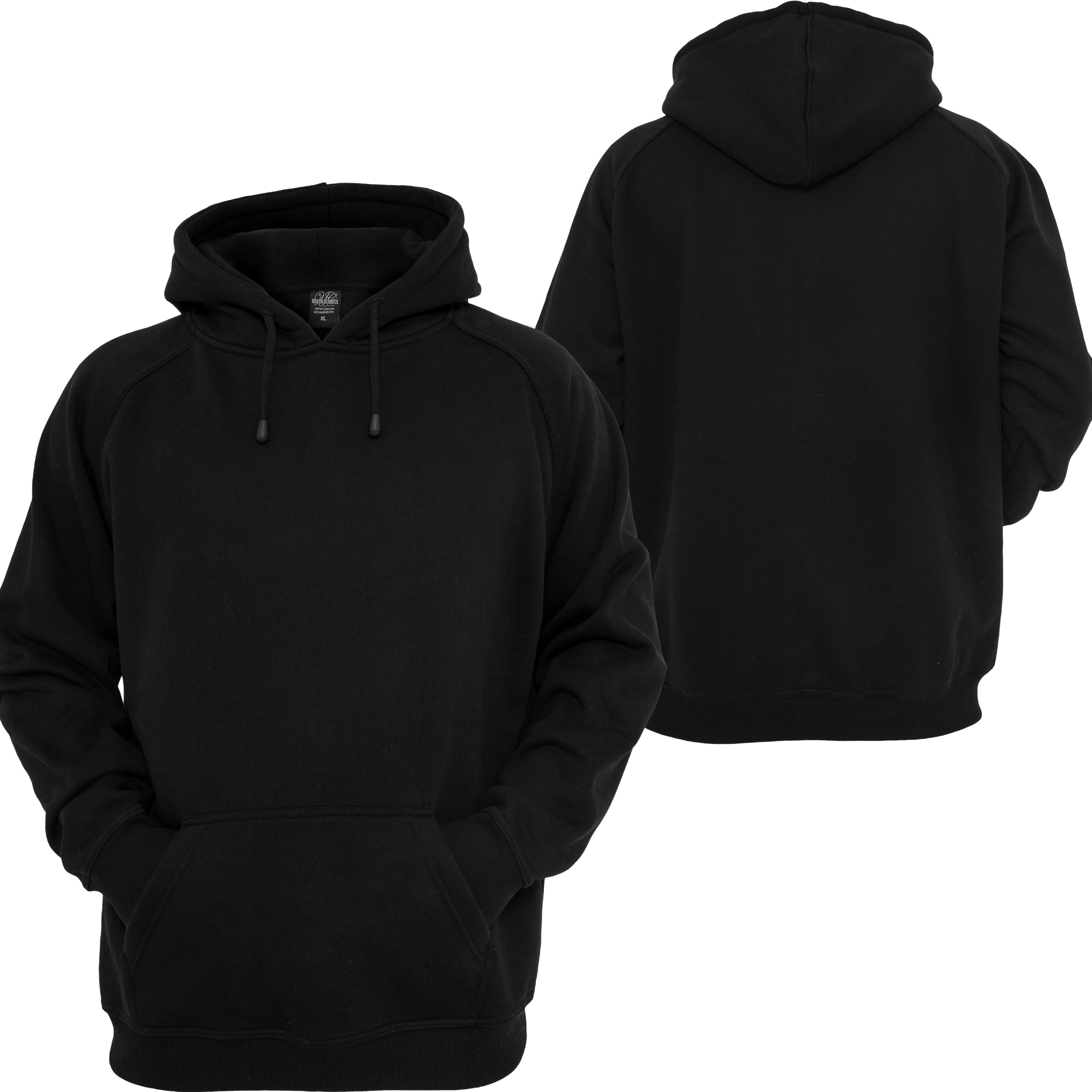 Urban Classics Blank Hoody Men Hoodie Black 68191 at Hoodboyz