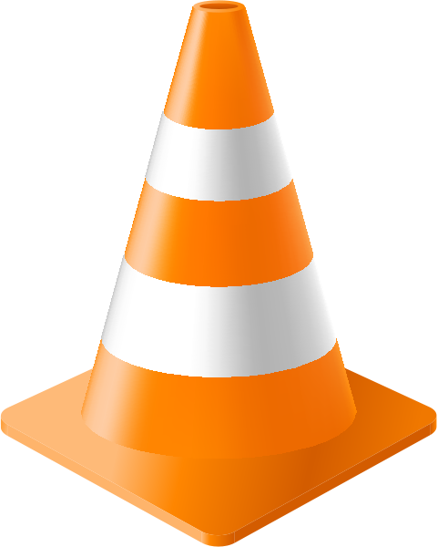 Orange Construction Cones Clipart
