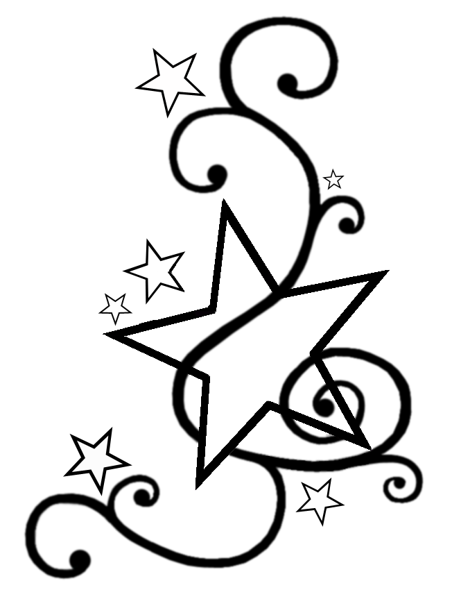 Free Black And White Shooting Star Tattoo Designs | Fresh 2017 ...