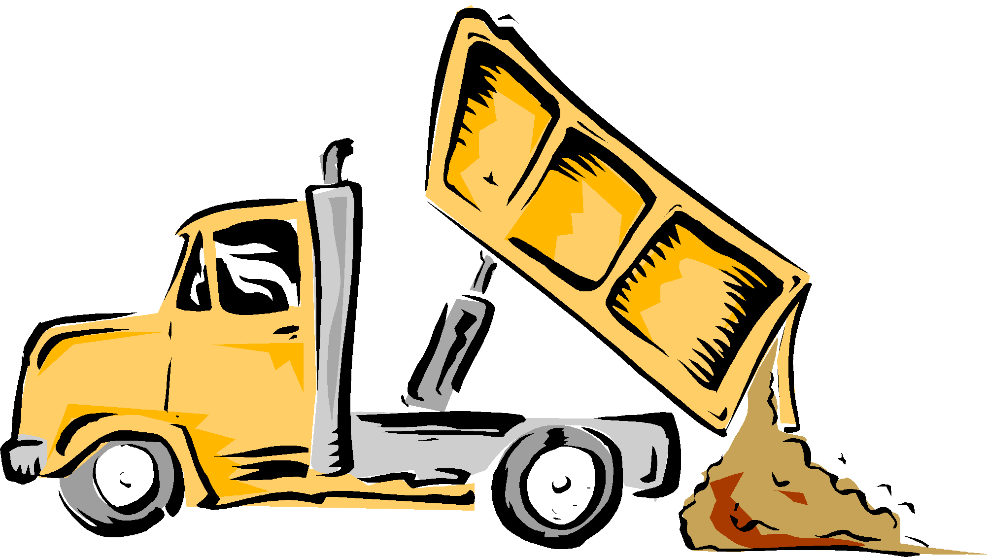 Cartoon dump truck clipart