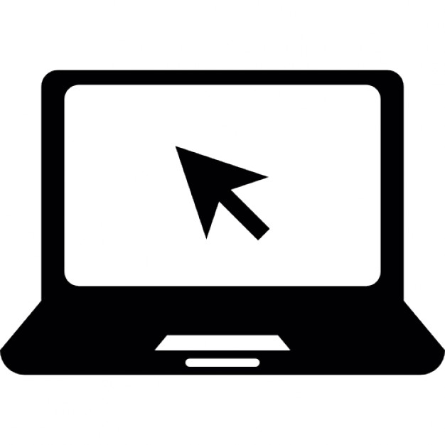 Laptop computer with arrow Icons | Free Download