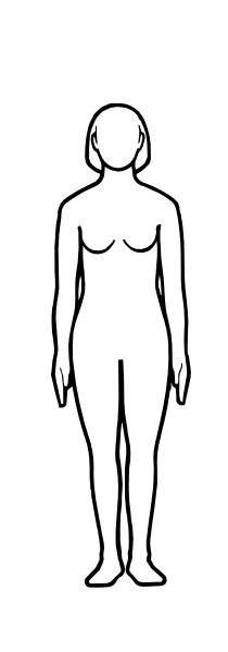 Human girl outline clipart