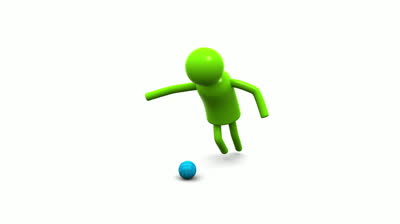 3D man playing soccer against a white background - 737002 ...