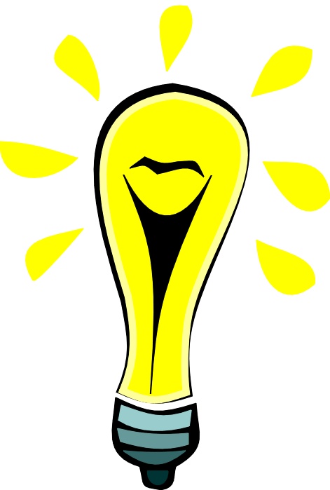 Bright yellow idea light bulb free clip art - Clipartix