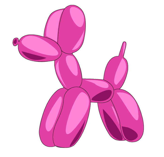 Pink-o-Poodle Balloon Vector