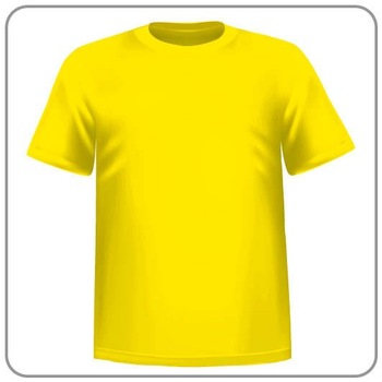 Unisex T-shirt Yellow - Buy Plain Cotton Round Neck T-shirt ...