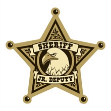 Junior 6 Point Sheriff Star Badge with Pocket Clip, Custom ...