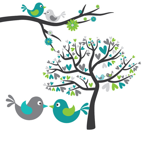 tree with birds clipart - photo #11