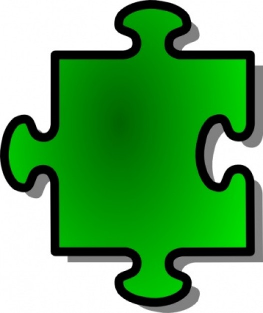 Jigsaw Green clip art | Download free Vector