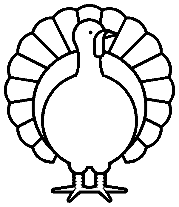 Thanksgiving Turkey Simple - Thanksgiving Coloring Pages ...